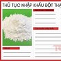 Thủ Tục Nhập Khẩu Thạch Cao